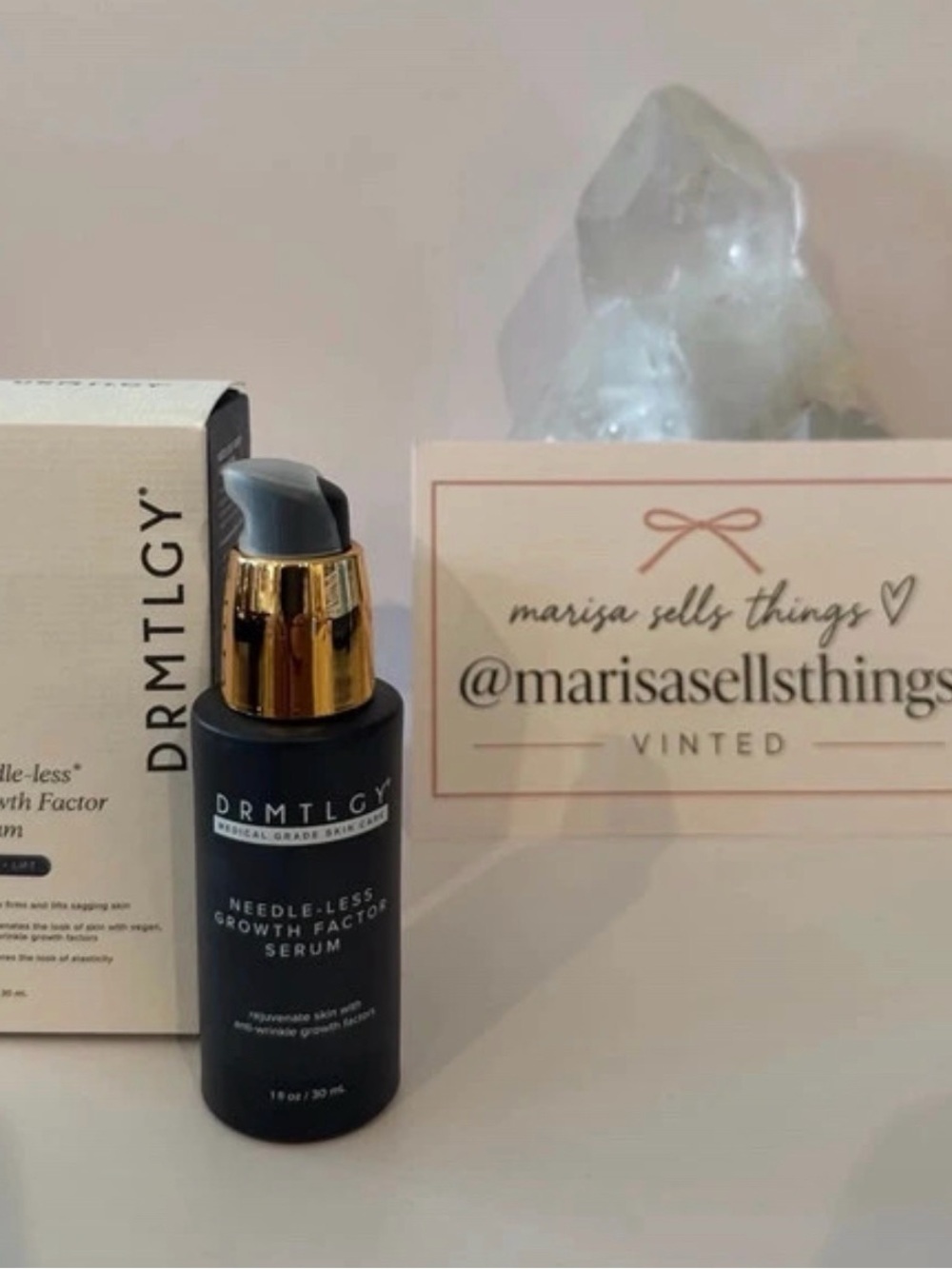 DRMTLGY Needle-Less Growth Factor Serum — Black & Gold